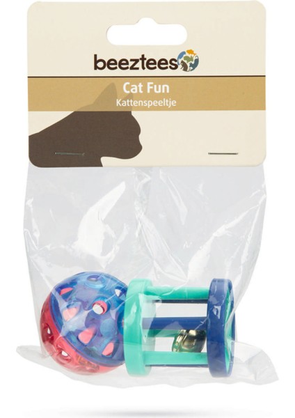Techmrt Beeztees Kedi Oyuncağı, Sesli Top, 2 Adet, 4cm fiyatları