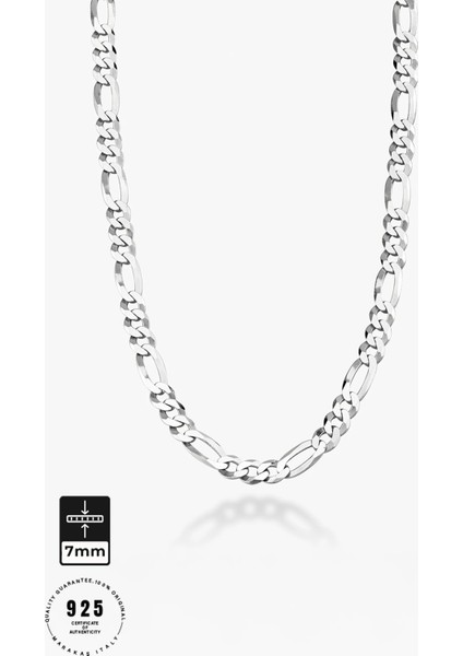 7mm Figaro 925 Ayar Gümüş Kolye fiyatları