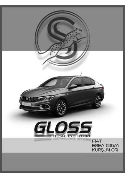 Fiat Egea Kurşun Gri 695A - Profesyonel Çizik ve Taş Izi Giderici Rötuş Boyası 20ML. Uyumlu