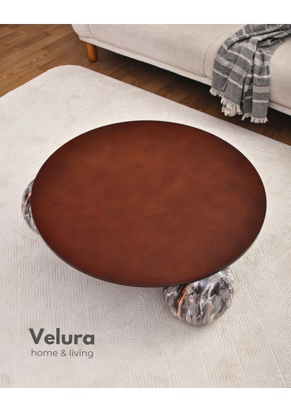 Modern Orta Sehpa & Küre Sehpa & Top Sehpa & Yuvarlak Ceviz Mdf & Dune fiyatları