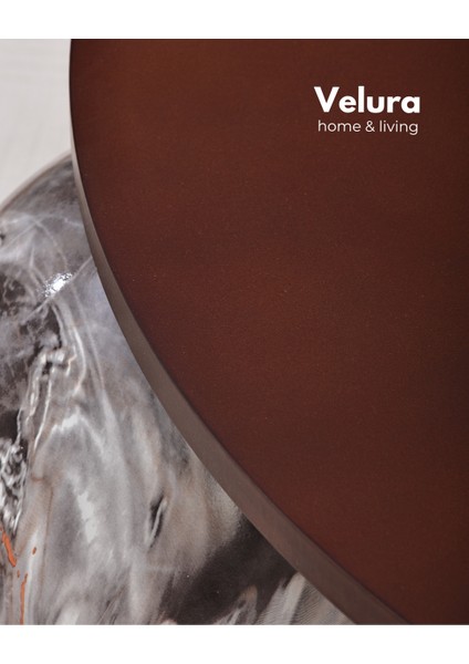 Modern Orta Sehpa & Küre Sehpa & Top Sehpa & Yuvarlak Ceviz Mdf & Dune