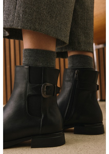 , Kadın Hakiki Deri Bot 1531022Z7614 Siyah modelleri