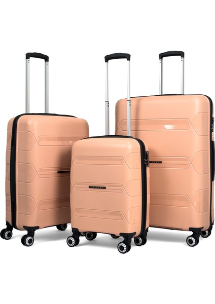 Lucas Polipropilen Kırılmaz Valiz, 3\'lü Set