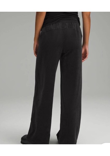 Lululemon Scuba Orta Katlı Geniş Paça Kadife Pantolon , Kadife Eşortman Altı modelleri