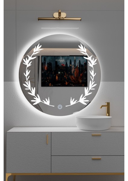 Sonbahar Esintisi: Lüks Desenli Minimalist LEDLİ Özel Tasarım Ayna