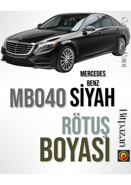 Siyah Profesyonel Otomobil Çizik Taş Izi Giderici MB040 Siyah Uyumlu Rötüş Boyası 20ML