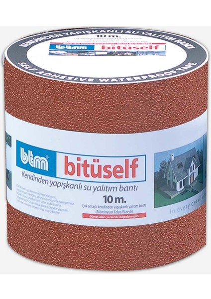 Bitüself Star Çok Amaçlı Kendinden Yapışkanlı Kırmızı Yalıtım Bandı 10 cm x 10 mt