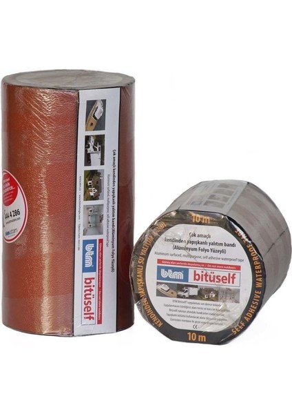 Bitüself Star Çok Amaçlı Kendinden Yapışkanlı Kırmızı Yalıtım Bandı 10 cm x 10 mt fiyatları