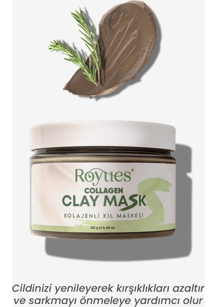 Kolajen Kil Maskesi - Leke ve Siyah Nokta Giderici - Collagen Clay Mask - 125 gr fırsatları