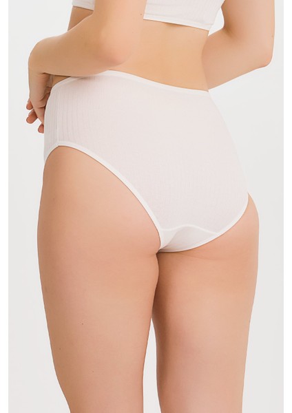 Kadın Yüksek Bel Ince Çizgili Bato Külot 3 Adet fırsatları