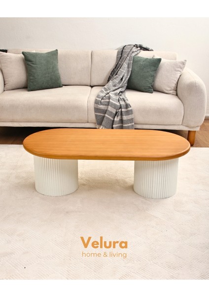 Doğal Meşe Tabla & Bohem Beyaz Ayak - Zag Orta Sehpa fiyatları