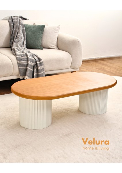 Doğal Meşe Tabla & Bohem Beyaz Ayak - Zag Orta Sehpa modelleri