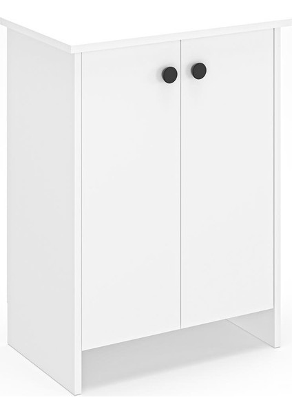 Dorta Mutfak Dolabı 2 Kapaklı 3 Raflı Kahve Köşesi Kiler Dolabı Beyaz modelleri