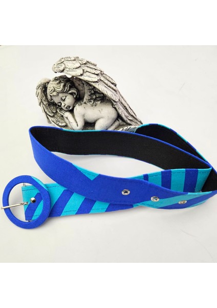 Mavi Halka Tokalı Hafif Hesaplı Kadın Pantolon Kemeri, Ceket Kemeri, Elbise Kemeri, Gömlek Kemeri modelleri