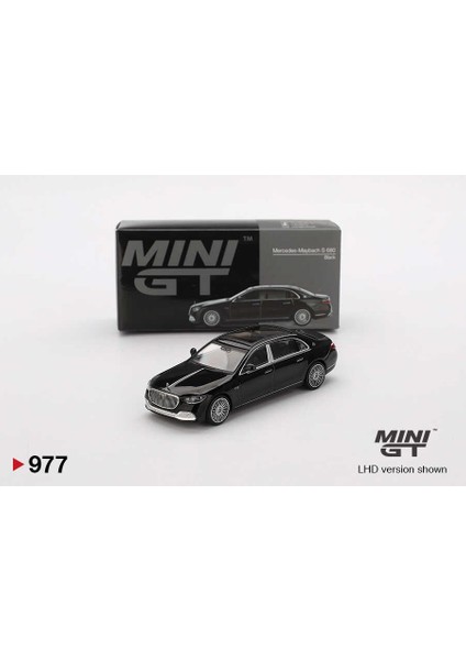 Mını Gt 1:64 Mercedes-Maybach S 680 Black Diecast Model Araba MGT00977