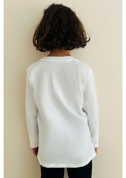 Erkek Çocuk Uzun Kollu Tişört Basic 5-14 Yaş, Ekru indirimleri