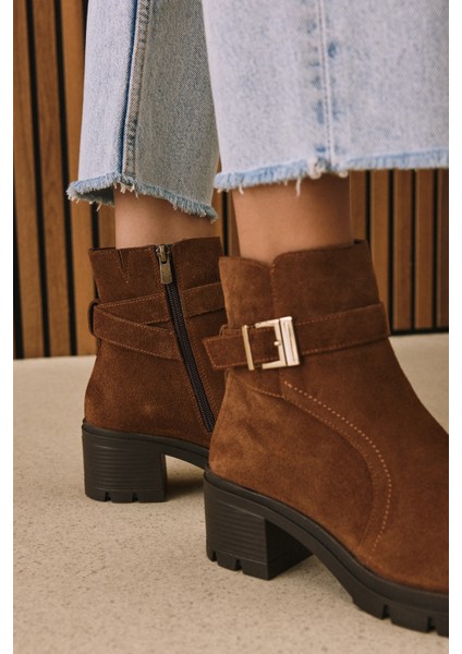 , Kadın Hakiki Deri Bot 1531022Z76942 Tütün modelleri