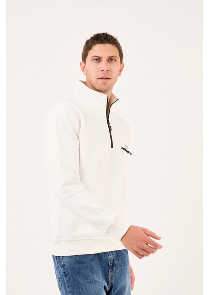 Regular/normal Kesim Dik Yaka Fermuarlı Pamuklu Basic Erkek Sweatshirt -R2617 modelleri