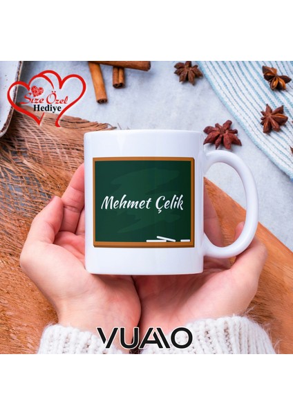 Öğretmenler Günü Hediyesi Kişiye Özel Isimli ve Sözlü Kupa Bardak