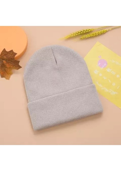 Katlamalı Basic Tiriko Bayan Beresi Gri Bere