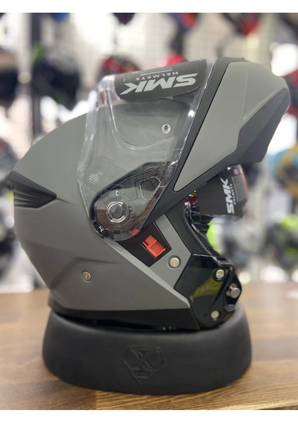 Gullwıng Mat Gri Çene Açılır Kask