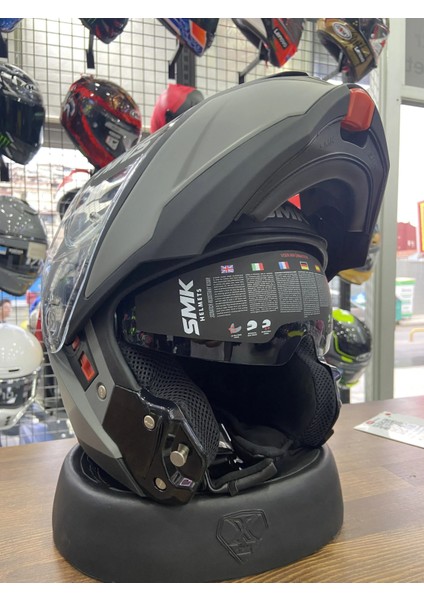 Gullwıng Mat Gri Çene Açılır Kask modelleri