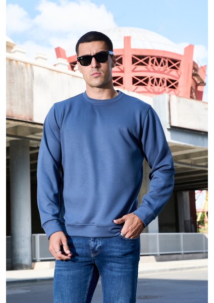 Rahat/normal Kesim Yumuşak Modal Karışımlı Erkek Sweatshirt - R2636 fiyatları
