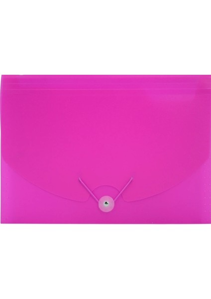 U1126P-PE Neon Körüklü Evrak Dosyası 12 Bölmeli A4 Pembe
