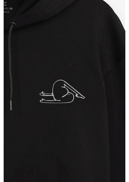 Yoga Unisex Şardonlu Kapüşonlu Kanguru Cepli Relaxed Fit Sweatshirt modelleri