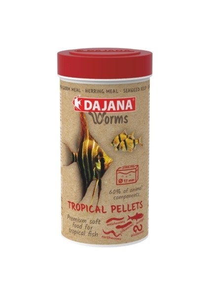 Techmrt Dajana Worms Tropical Pellets Soft 100 ml 50 gr