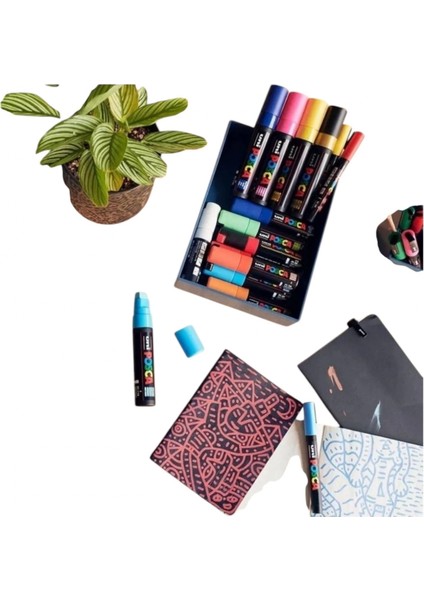 Uniball Posca ( 0.9 -1.3 ) Su Bazlı Poster Markörü 16'lı Set fiyatları