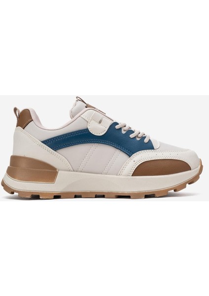 Bağcılklı Kadın Spor Ayakkabı Bej Petrol Taba fiyatları