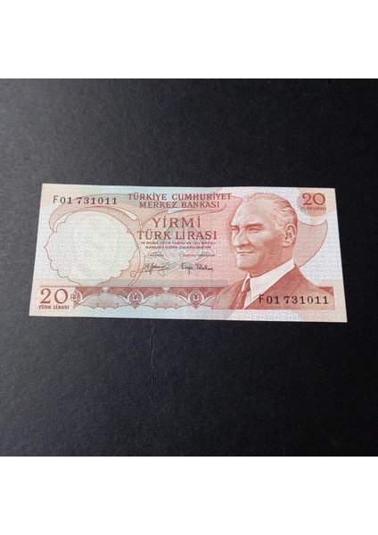 Escoines 3996368F7FD3617C38 6.emisyon 3.tertip F01 Serisi 20 Türk-Lirası Çil
