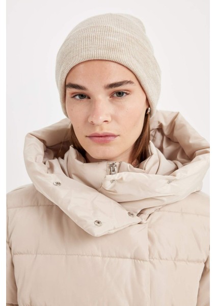 Katlamalı Basic Tiriko Bayan Beresi Bej Bere modelleri