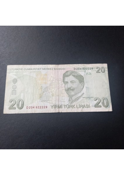 Escoines 3996368F6BF0B64214 9.emisyon 20TÜRK-LIRASI Güzel Numara D204 922229