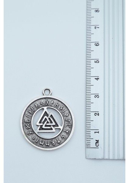 Viking Run Büyülü Sembol Gümüş Kaplama Deri İp Kolye modelleri