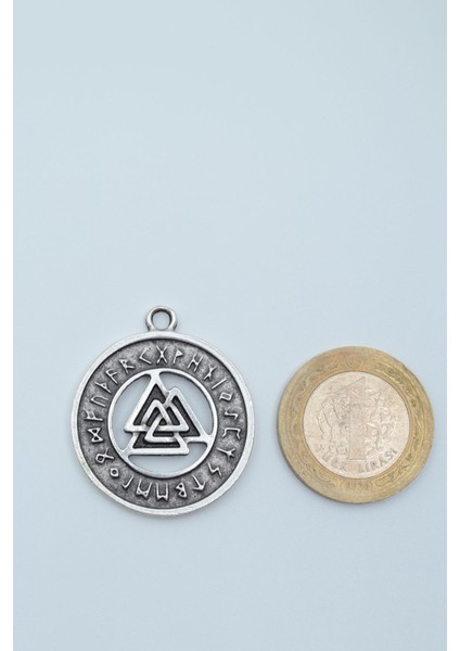 Viking Run Büyülü Sembol Gümüş Kaplama Deri İp Kolye fırsatları