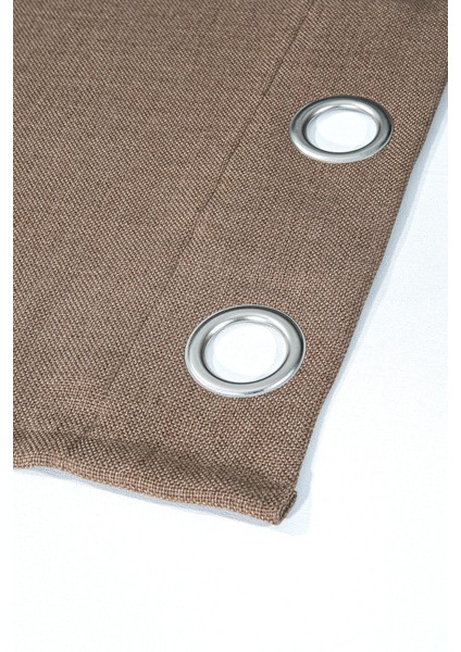 Nadia Halkalı Fon Perde Kahverengi 140X260 modelleri