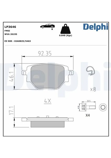 LP3646 Arka Fren Balatasi 1664737180 1681449980