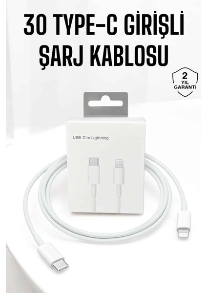 Techmrt Iphone Uyumlu Ios Uyumlu Lightning Hızlı Şarj Tye C Lightning Şarj Kablosu