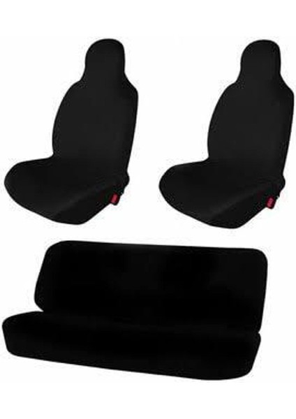 Üniversal Oto Koltuk Kılıfı Penye Araba Koltuk Koruyucu Kılıf Siyah Ön Arka Takım