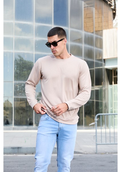 Rahat/normal Kesim Yumuşak Modal Karışımlı Erkek Sweatshirt - R2636