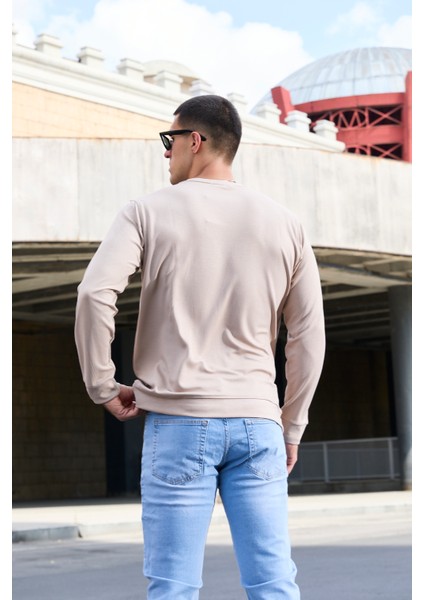 Rahat/normal Kesim Yumuşak Modal Karışımlı Erkek Sweatshirt - R2636 modelleri