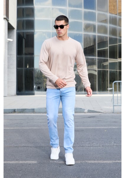 Rahat/normal Kesim Yumuşak Modal Karışımlı Erkek Sweatshirt - R2636 indirimleri