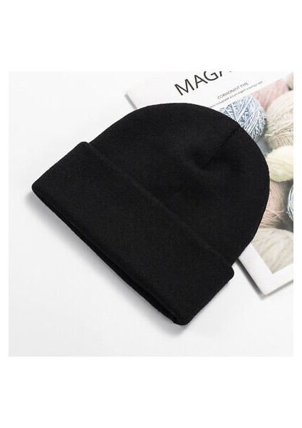 Katlamalı Basic Tiriko Bayan Beresi Siyah Bere