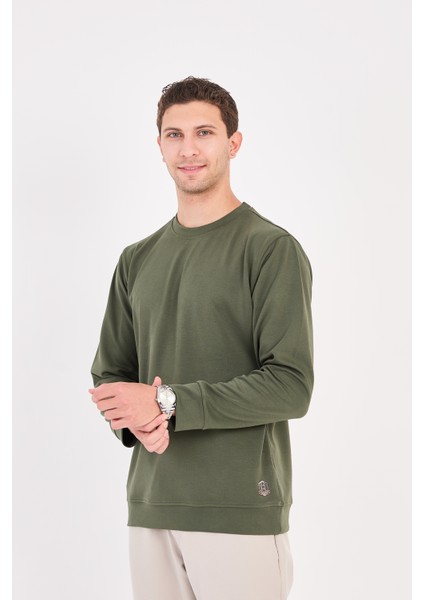 Rahat/normal Kesim Yumuşak Modal Karışımlı Erkek Sweatshirt - R2636
