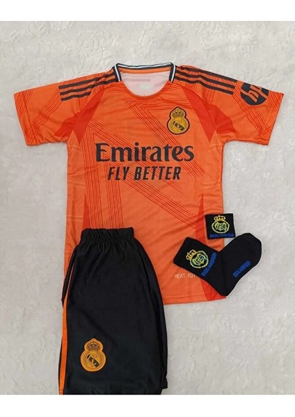 Real Madrid 2024/25 Yeni Sezon Kylian Mbappe Deplasman Çocuk Forması 4 Lü Set (Armalı) fiyatları