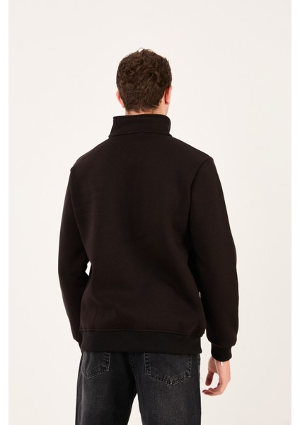 Regular/normal Kesim Dik Yaka Fermuarlı Pamuklu Basic Erkek Sweatshirt -R2617 fiyatları