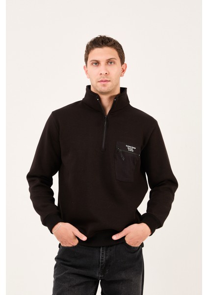 Regular/normal Kesim Dik Yaka Fermuarlı Pamuklu Basic Erkek Sweatshirt -R2617 modelleri