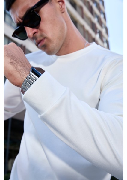 Rahat/normal Kesim Yumuşak Modal Karışımlı Erkek Sweatshirt - R2636 fiyatları